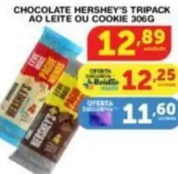 Roldão Chocolate hershey's tripack ao leite ou cookie oferta