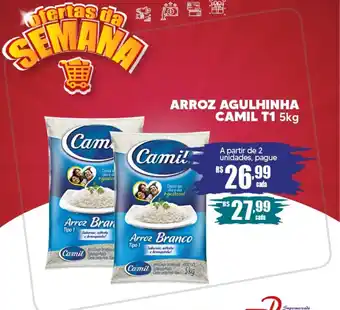 Supermercado Precito Arroz agulhinha Camil t1 oferta