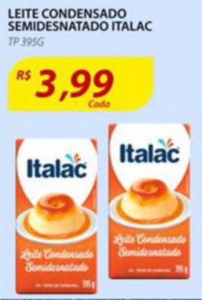Assaí Atacadista Leite Condensado Semidesnatado Italac TP 395g oferta