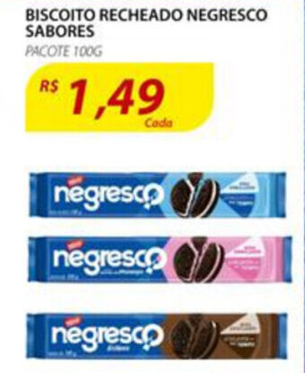 Assaí Atacadista Biscoito Recheado Negresco Sabores 100g oferta