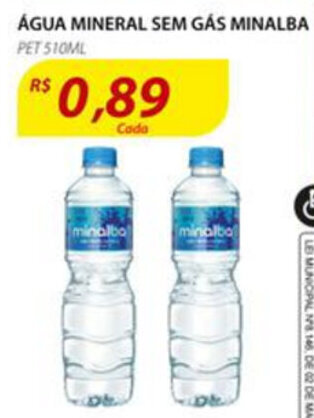 Agua Mineral Sem Gas Minalba 510ml