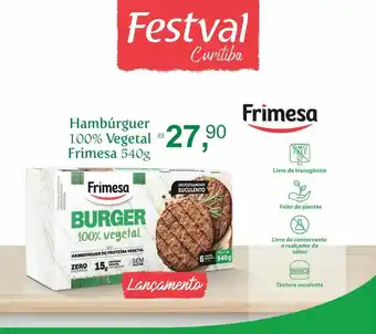 Festval Hambúrguer 100% Vegetal Frimesa 540g oferta