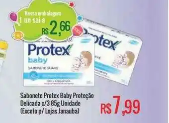 Mart Minas Sabonete Protex Baby Proteção Delicada c/3 85g unidade oferta