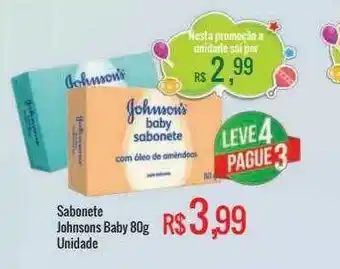 Mart Minas Sabonete Johnsons Baby Leve 4 Pague 3 80g oferta