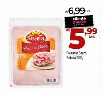 Brasão Supermercados Presunto Seara Faitado 200g oferta