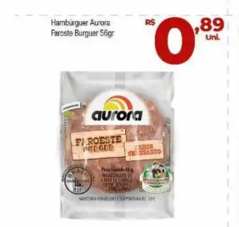 Brasão Supermercados Hambúrguer Aurora Faroste Burguer 56g oferta
