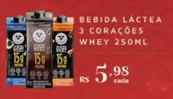 Empório Bahamas Bebida láctea 3 corações whey oferta