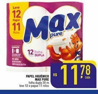 Mercantil Rodrigues Papel higiênico max pure oferta