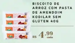 Empório Bahamas Biscoito de arroz com pasta de amendoim kodilar sem gluten oferta