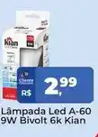 Kian - lâmpada led a-60 9w bivolt 6k