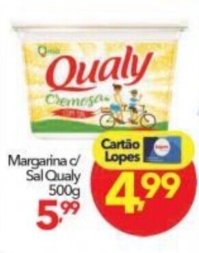 Lopes Supermercados Margarina c/ Sal Qualy 500g oferta