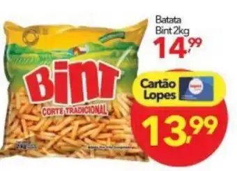 Lopes Supermercados Batata Bint 2kg oferta