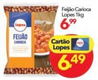 Lopes Supermercados Feijao Carioca Lopes 1kg oferta