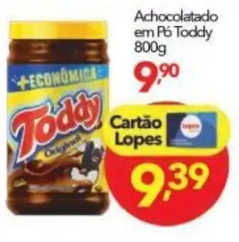 Lopes Supermercados Achocolatado em po Toddy 800g oferta