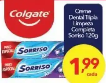 Creme Dental Tripla Limpeza Completa Sorriso 120g