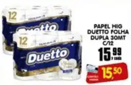 Higa's Supermercado Papel hig duetto folha dupla 30mt c/12 oferta