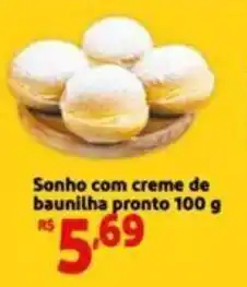 Extra Supermercado Sonho com creme de baunilha pronto oferta