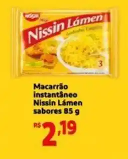 Extra Supermercado Macarrão instantâneo Nissin Lámen sabores oferta