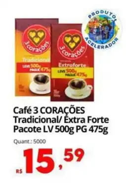 Althoff Supermercados Café 3 CORAÇÕES Tradicional/Extra Forte oferta