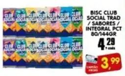 Higa's Supermercado Bisc club social trad /sabores/ integral pct oferta