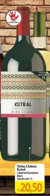 Atacadão Vinho Chileno Kutral 1L oferta