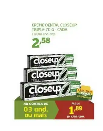 Cooper Creme Dental Closeup Triple 70g oferta