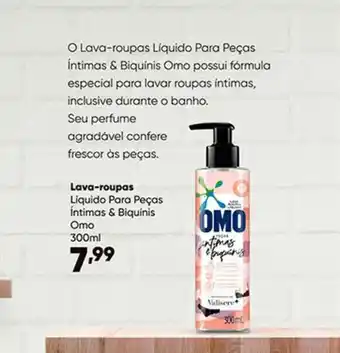 Lava-roupas Liquido Para Peças Intimas & Biquinis Omo 300ml