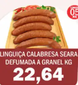 Supermercados Mendonça Linguiça calabresa seara defumada a granel oferta