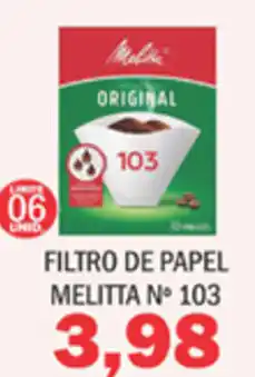 Supermercados Mendonça Filtro de papel melitta nº 103 oferta