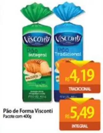 Atacadão Pao de Forma Visconti 400g Tradicional oferta