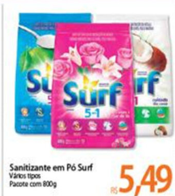 Atacadão Sanitizante em po Surf 800g oferta