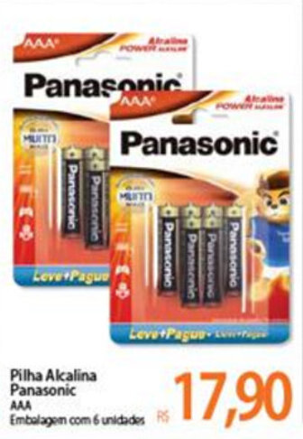 Atacadão Pilha alcalina Panasonic AAA oferta