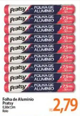 Atacadão Folha de Aluminio Pratsy 30cm x 7.5m oferta