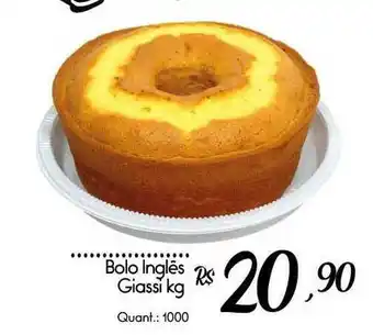 Giassi Supermercados Bolo Inglês Giassi 1kg oferta