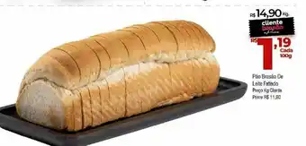 Brasão Supermercados Pão Brasão De Leite Fatiado 100g oferta