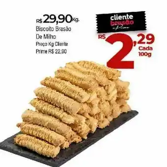 Brasão Supermercados Biscoito Brasão De Milho Preço 100g oferta