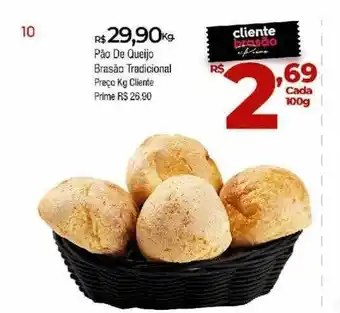Pão De Queijo Brasão Tradicional Preço liente Prime 100g