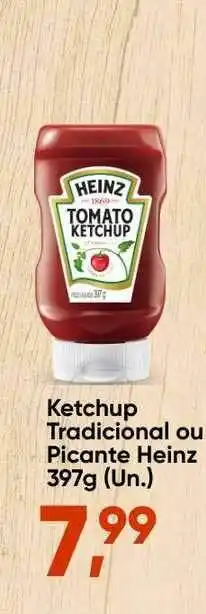 Imec Supermercados Ketchup Tradicional Ou Picante Heinz 397g oferta