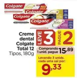 Carrefour Creme dental Colgate Total 12 Tipos, oferta