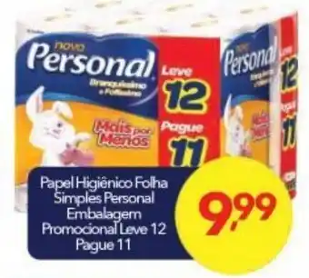 Lopes Supermercados Papel Higiénico Folha Simples Personal Embalagem oferta