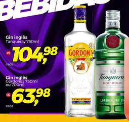 Frangolândia Gin inglês Tanqueray oferta
