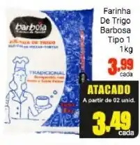 Barbosa Supermercados Farinha De Trigo Barbosa tipo 1 1kg oferta