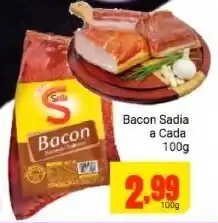 Barbosa Supermercados Bacon Sadia a cada 100g oferta