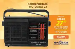 Lojas Cem Rádio portátil motobras 22 oferta