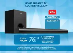 Lojas Cem Home theater tcl soundbar s522w oferta