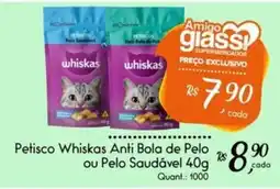 Giassi Supermercados Petisco Whiskas Anti Bola de Pelo ou Pelo Saudável oferta