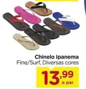 Carrefour Chinelo Ipanema Fine/Surf, Diversas cores oferta