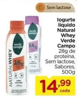 Carrefour logurte líquido Natural Whey Verde Campo oferta