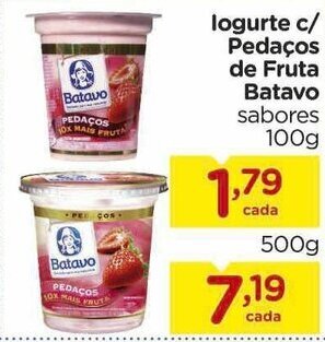 Carrefour Iogurte c/ pedacos de Fruta Batavo 100g oferta
