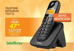 Lojas Cem Telefone intelbras TS3110 oferta